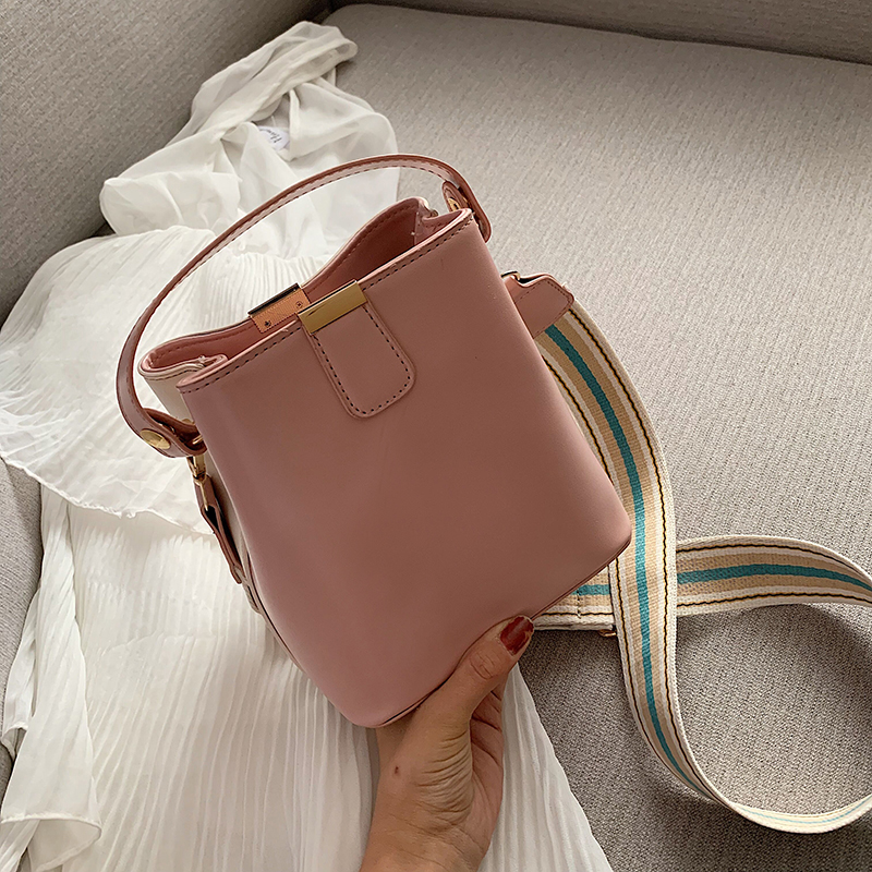 Buy Bucket bag woman 2019 summer new 100-set broadband hand-held small ...