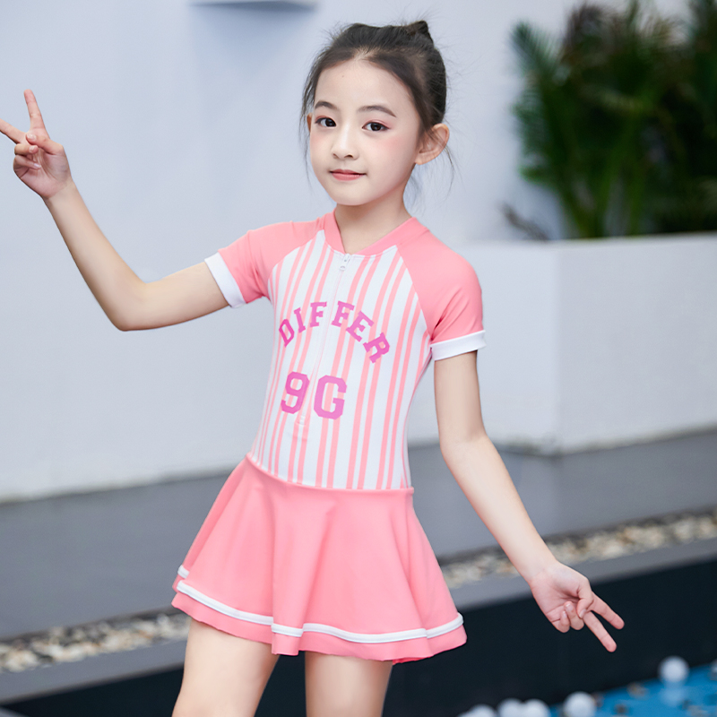 Buy Children's bathing dress girl skirt small middle and big boy Korean ...