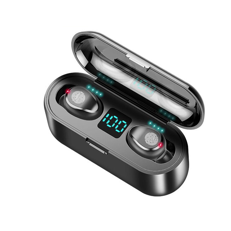 Buy TWS F9 5.0 smart touch bluetooth headset earbuds automatically