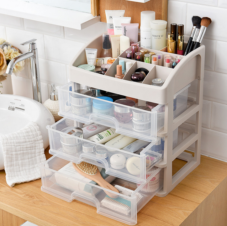 Buy Desktop Cosmetics Box Stationery Storage Box Drawer Cabinet