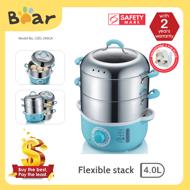 Buy Bear Food Steamer 2 Tier Intelligent Electric Stainless Steel