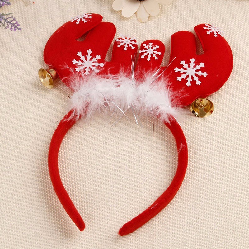 Buy Christmas Headband Santa Xmas Hair Band Clasp Headwear Head Hoop ...