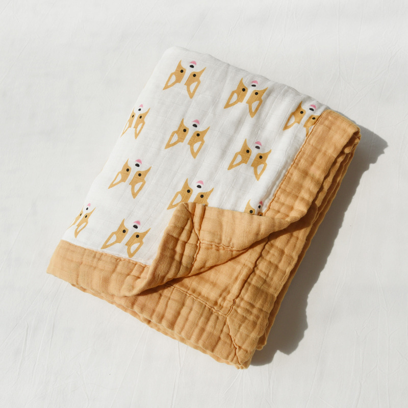 Buy Bamboo Fiber muslin cotton yarn cover blanket swaddling blanket six