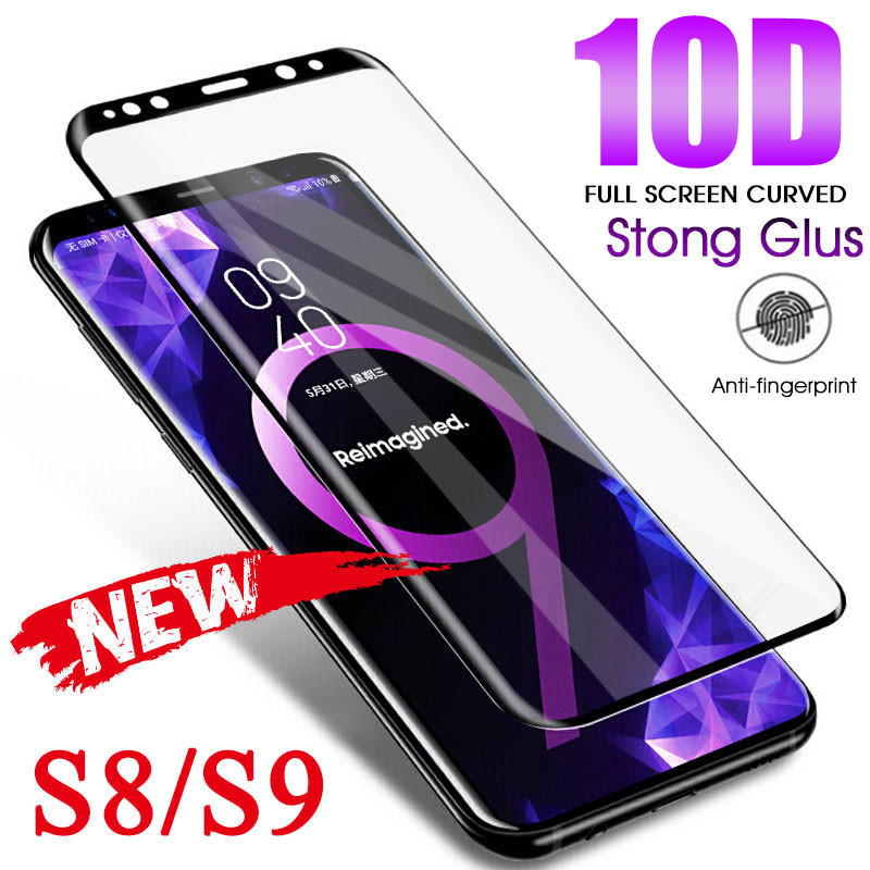 Buy 10D Curved Tempered Glass On The For Samsung Galaxy S9 S8 S7 Edge ...