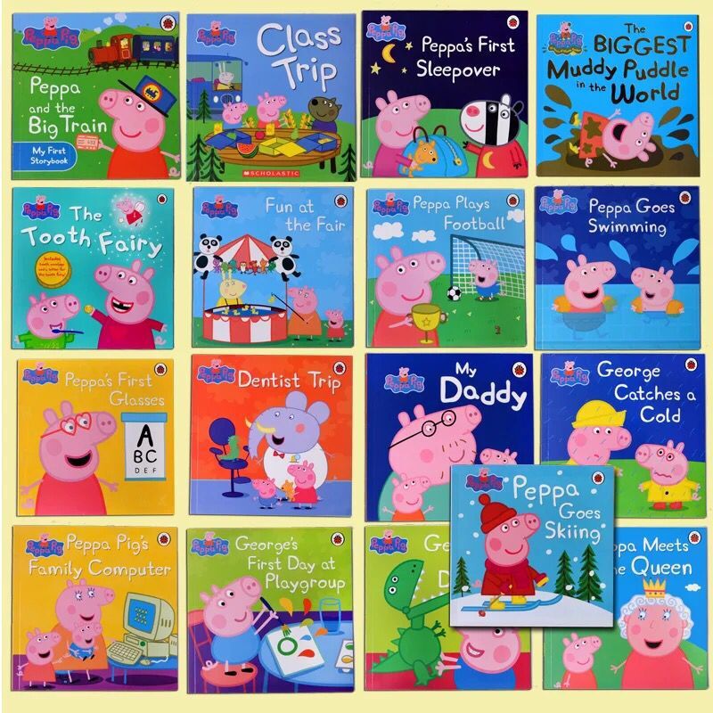 Buy 【20 Books Set】Peppa Pig Story Book Night Time English Stories ...