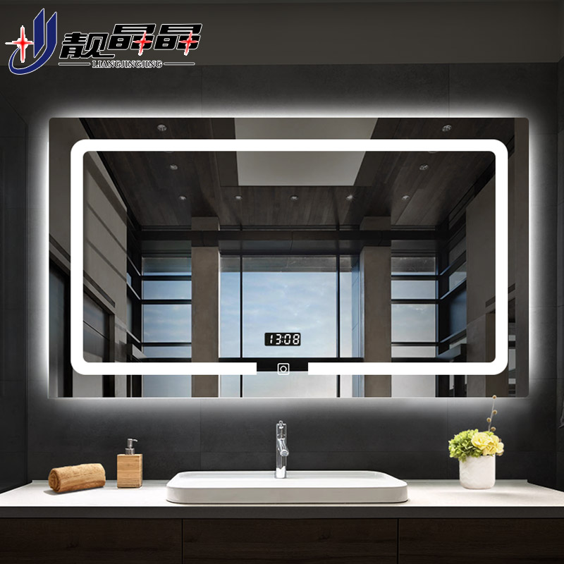 Buy Beautiful crystal hanging wall LED light mirror time smart hand