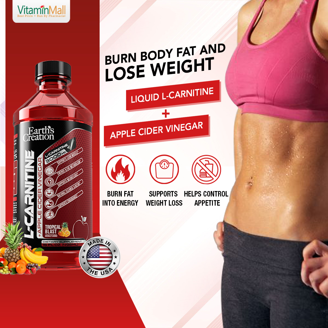 Buy EC Weight Loss L Carnitine + Apple Cider Vinegar Liquid 498ml