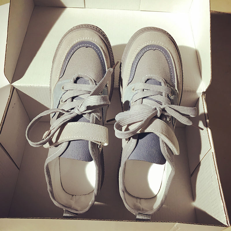 Buy Lzzang original board shoe Hong Kong Wind Baitao net red small white shoes 2019 new ins