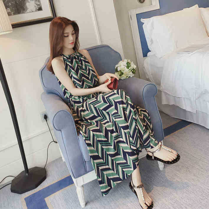 Buy Beach dress girl Summer 2018 Korean style new seaside vacation