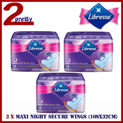 Buy 3 x Libresse Maxi Night Secure Wings (10sx32cm) on ezbuy SG