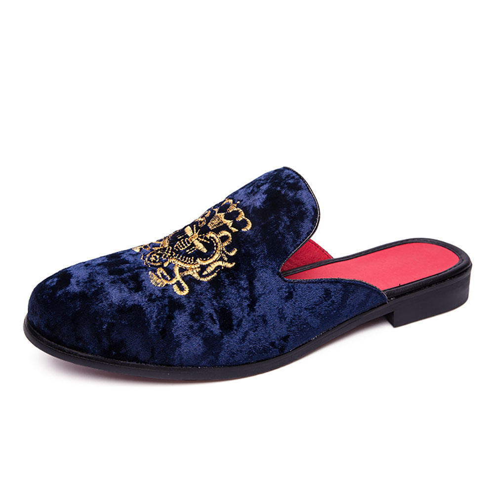 blue driving loafers
