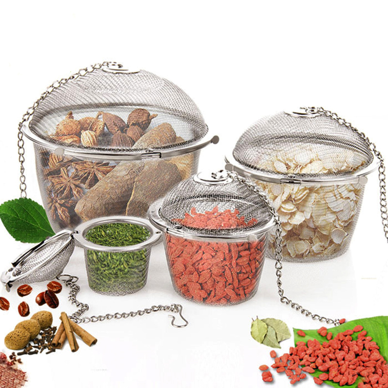 Spice Filter, Stainless Steel Punching Design Seasoning Bag Multipurpose Spice Filter Seasoning Strainer For Gravy Soup Taste Spice For Home Kitchen