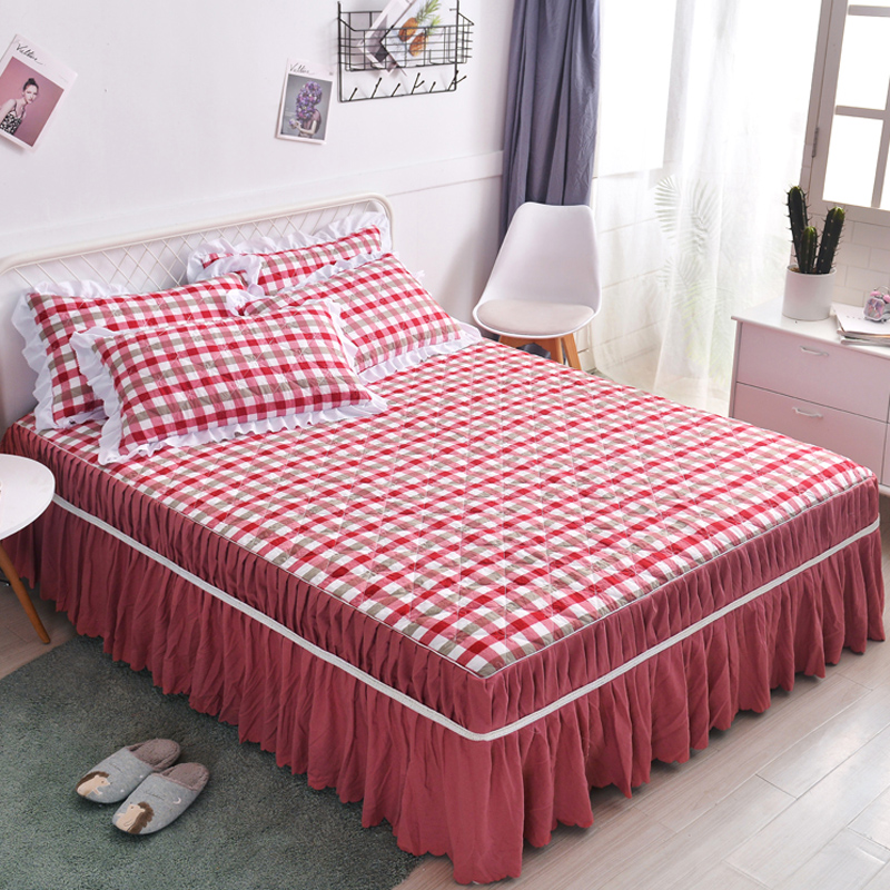 Buy Korean Style Washed Cotton Bed Skirt One Piece Clip Cotton