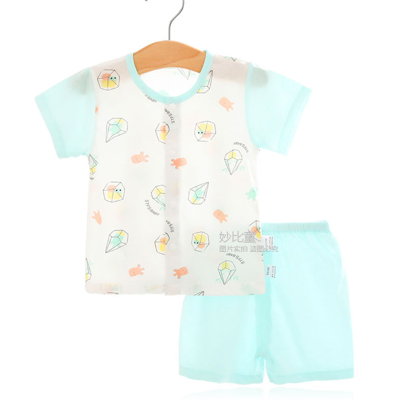 Buy Baby clothes cotton shortsleeved set thin summer clothing men's