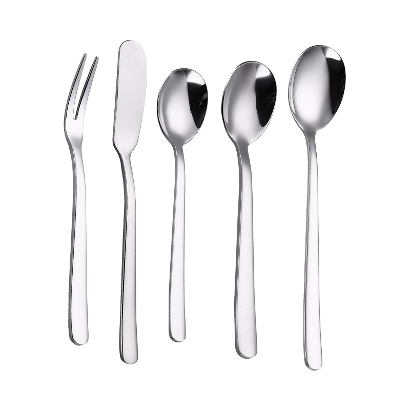 Buy 304 stainless steel Korean spoon hotel west tableware thickened