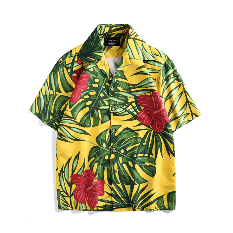 Buy Foreign trade summer lazy loose beach shirt Hawaiian Flower Shirt ...