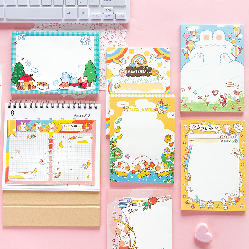 Buy Memo Cat Met Cat Large Series 8 Cartoon Tearable Memos Memo Note Paper 50 Sheets On Ezbuy Pk