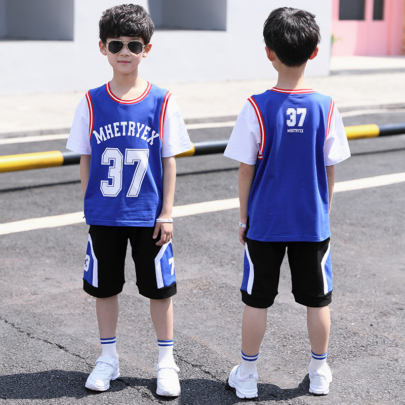 Buy Boys' Summer Dress Set 2019 New Summer Wear Children's Short Sleeve ...