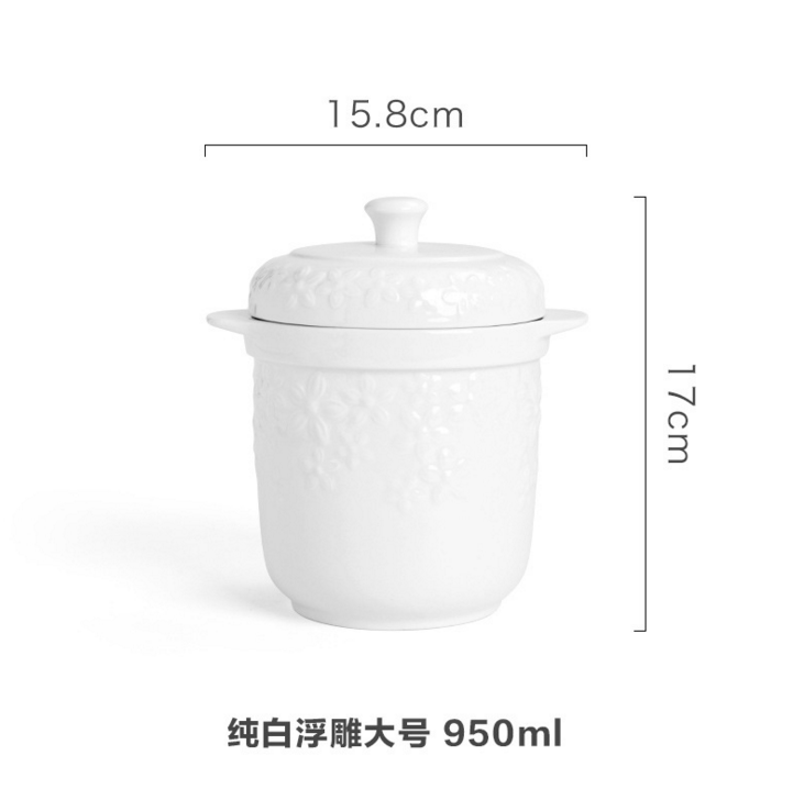 Buy Stewed cup ceramic with lid ceramic stew cup soup pot bird's nest