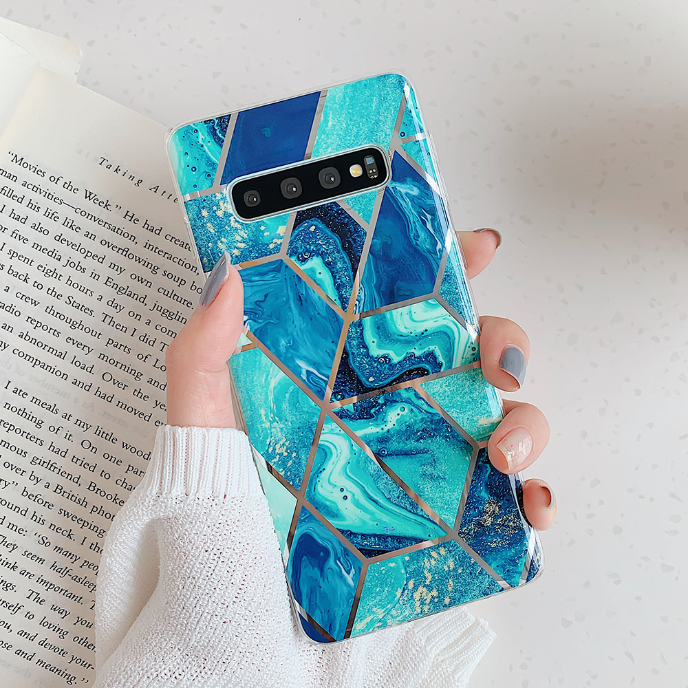 Buy Artistic Geometric Marble Texture Phone Cases For Samsung Galaxy S8 S9 S10 Plus S10e