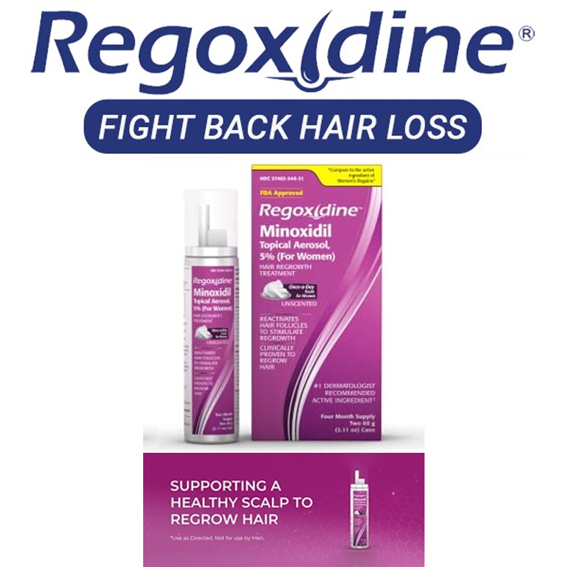 Buy [4-Month Supply] Regoxidine Women's Foam, Helps Restore Top of Scalp Hair  Loss and Support Hair Regrowth with Unscented Topical Aerosol Treatment for  Thinning Hair on ezbuy SG