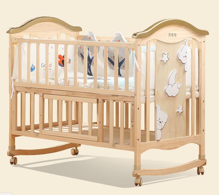 Buy Environmental Baby Bed Multifunctional Baby Crib Solid Wood