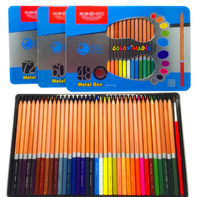 Color Pencils 48 60 72 Secret Garden Water Soluble Coloring Pen School Supplies Stationery Set