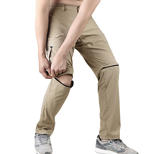 Buy Men's Solid Color Hiking Pants Convertible Pants Outdoor Breathable