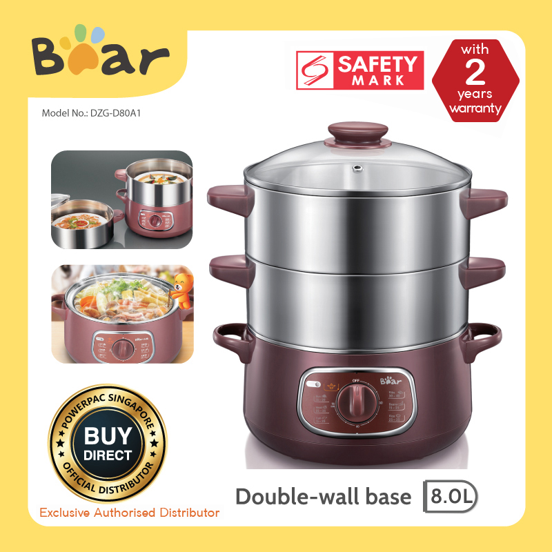 Buy Bear 2 Tier Intelligent Electric Stainless Steel Food Steamer