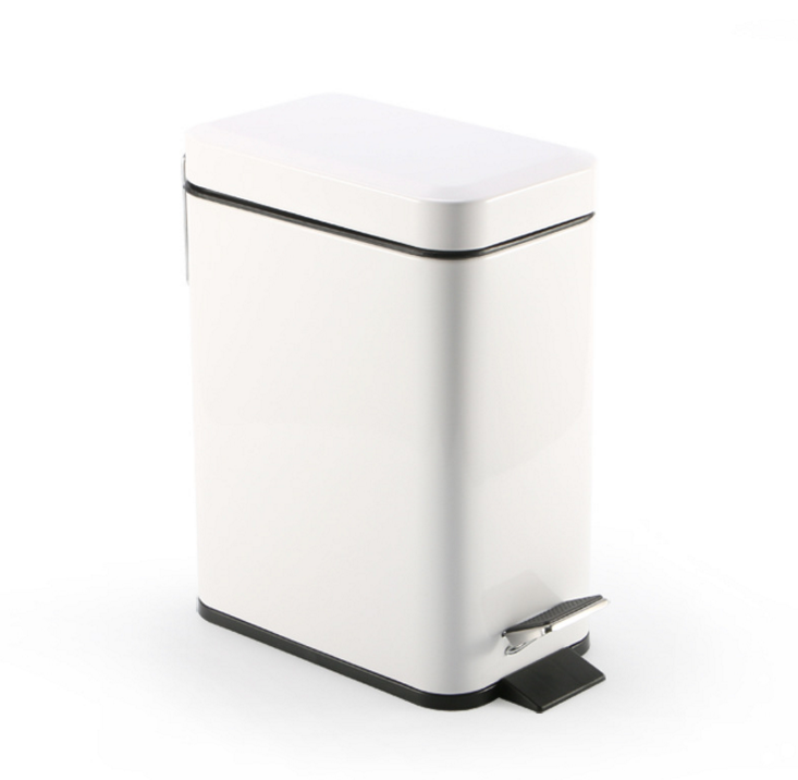 Buy Stainless Steel pedal household square garbage cans kitchen living