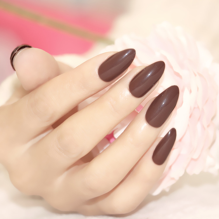 Buy Nail Patch Pure color nail slices long pointed/square head nail