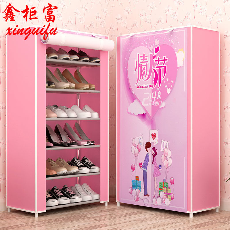 Buy Xin Cabinet Fu Multi Layer Simple Shoe Rack Dust Proof Cloth Cover Storage Shoe Cabinet 3 7 8 10 Layer Free To Disassemble On Ezbuy My