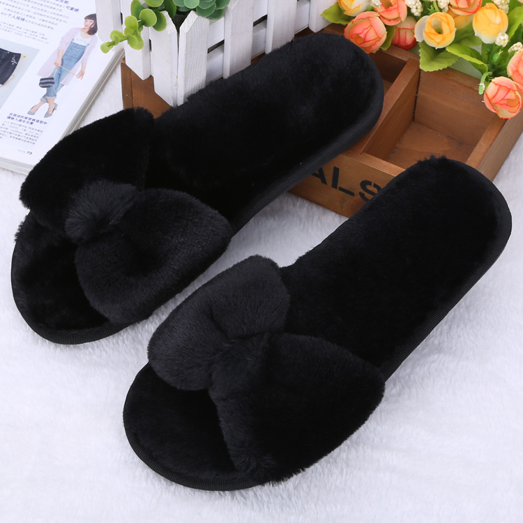 Buy Bow hair Slippers women's autumn and winter Korean Style the new ...