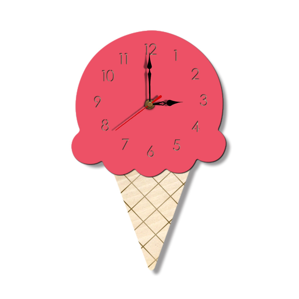 Buy 1Pcs Creative Ice Cream Wall Clocks Home Fashion Decorations Modern ...