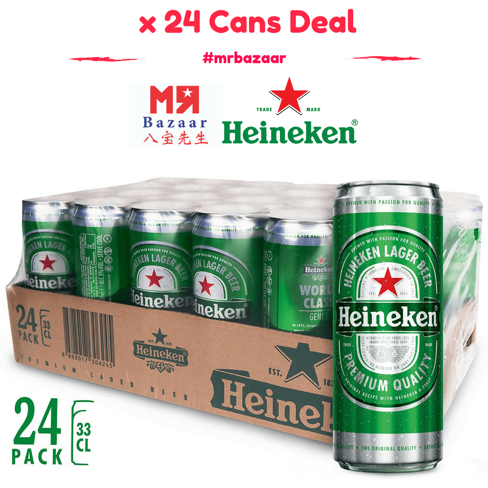 Buy Heineken Lager Beer 330ml X 24 Cans On Ezbuy Sg 6542