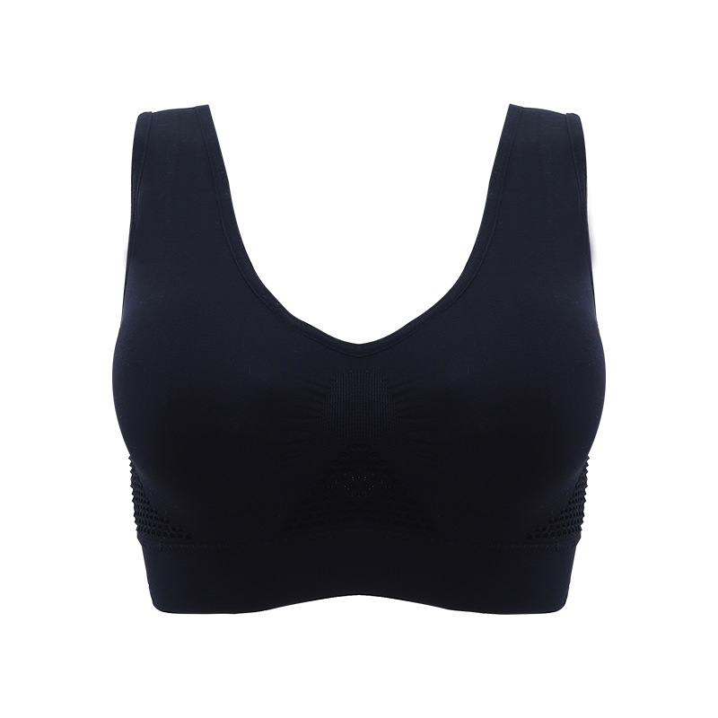 Buy ts bra hollow mesh breathable hole Plus size sports bra ladies yoga ...