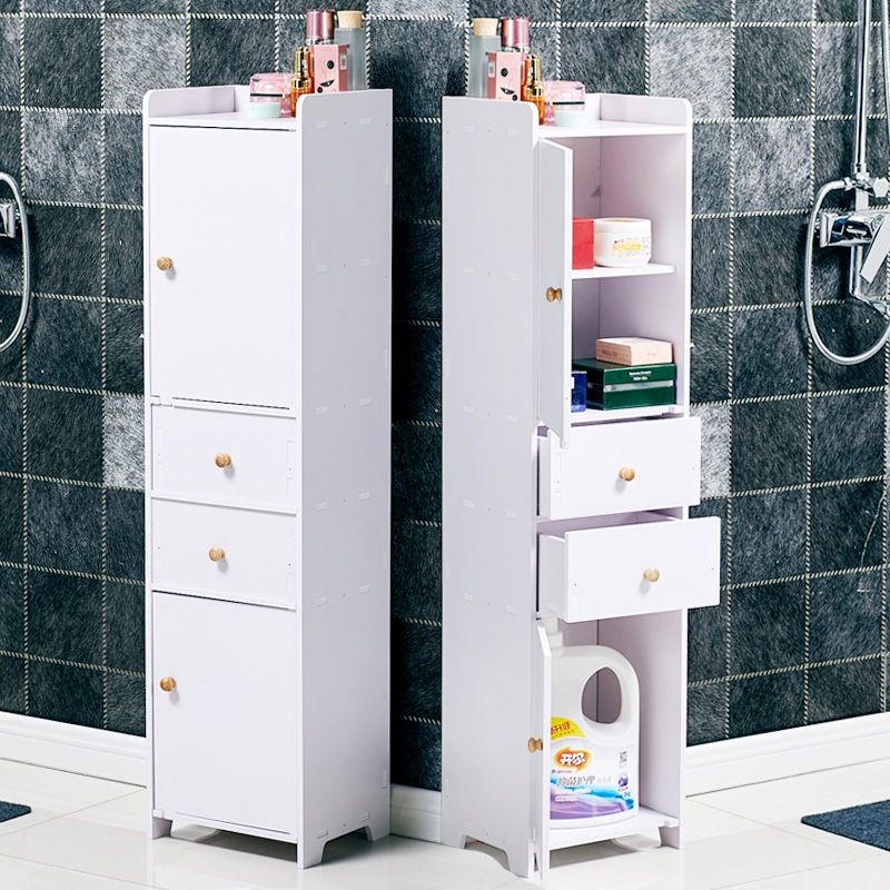 Buy Toilet Rack Waterproof Hole Safe Bathroom Storage Cabinet