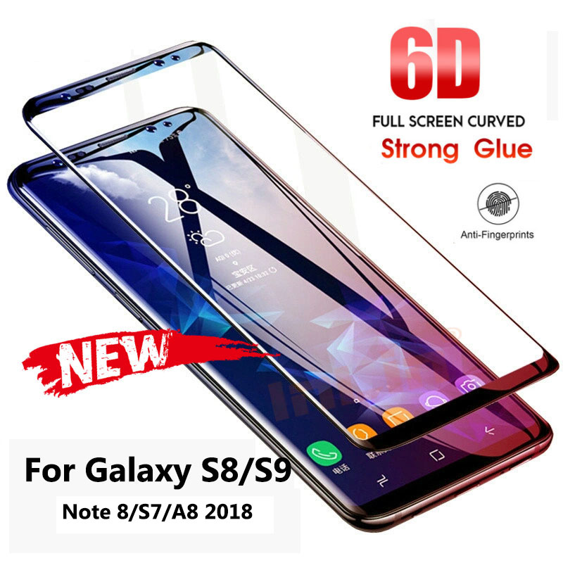 Buy 6d Full Curved Tempered Glass For Samsung Galaxy S21 S20 Fe S10 S9 S8 Plus Note 9 8 10 20