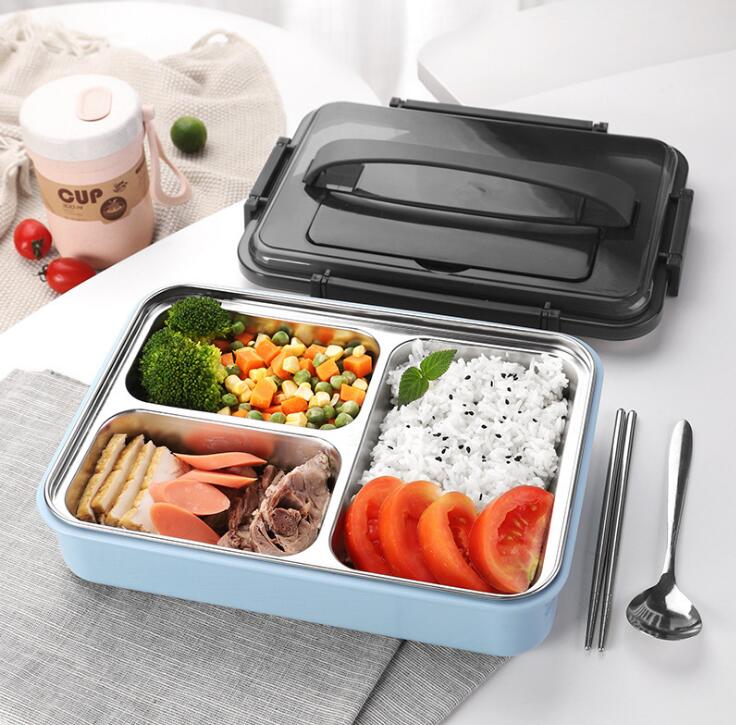 Buy 304 Stainless steel insulation lunch box female bento box meal box ...