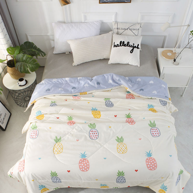 Buy Double single quilt silk cotton thin quilt in summer can be washed