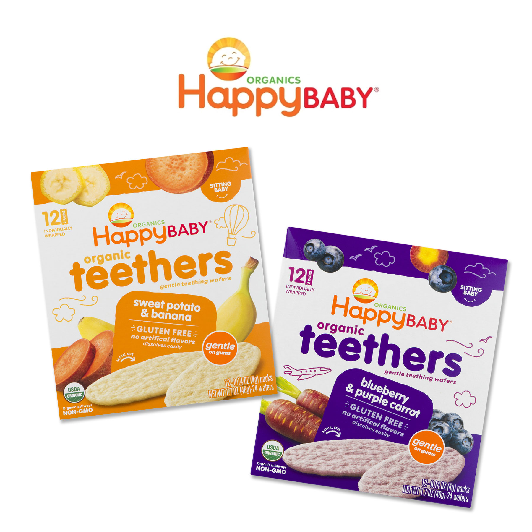 Buy HAPPY BABY Organic Teethers Wafers (2 Pack) on ezbuy SG