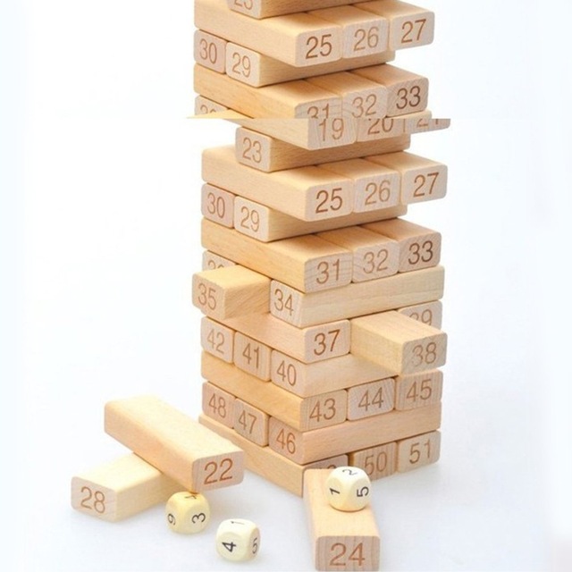 Buy Toppling wood block game stacking block stacking tower fun outdoor