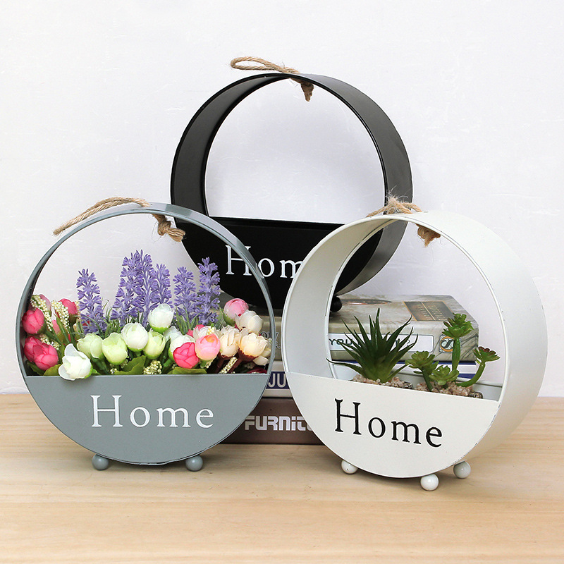 Buy Europeanstyle iron wall hanging flower basket hanging basket wall decoration living room