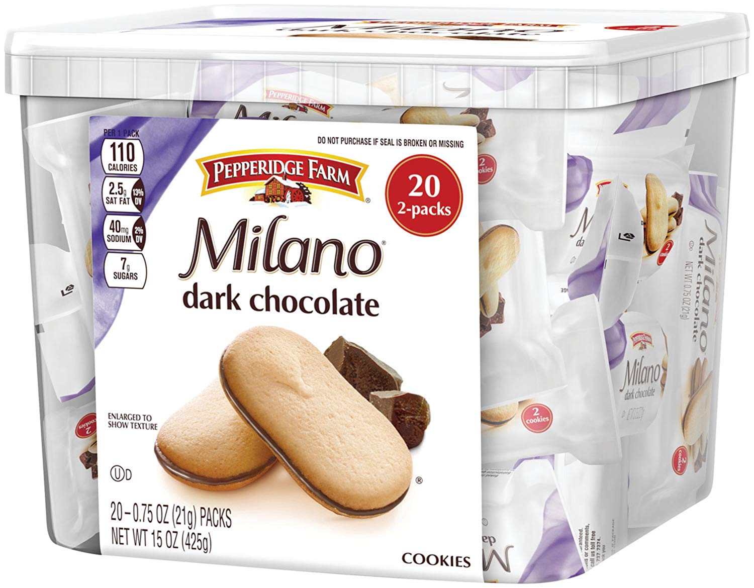 Buy Pepperidge Farm Milano Cookies Dark Chocolate 15 Oz Multi Pack Tub 20 Count On Ezbuy Sg