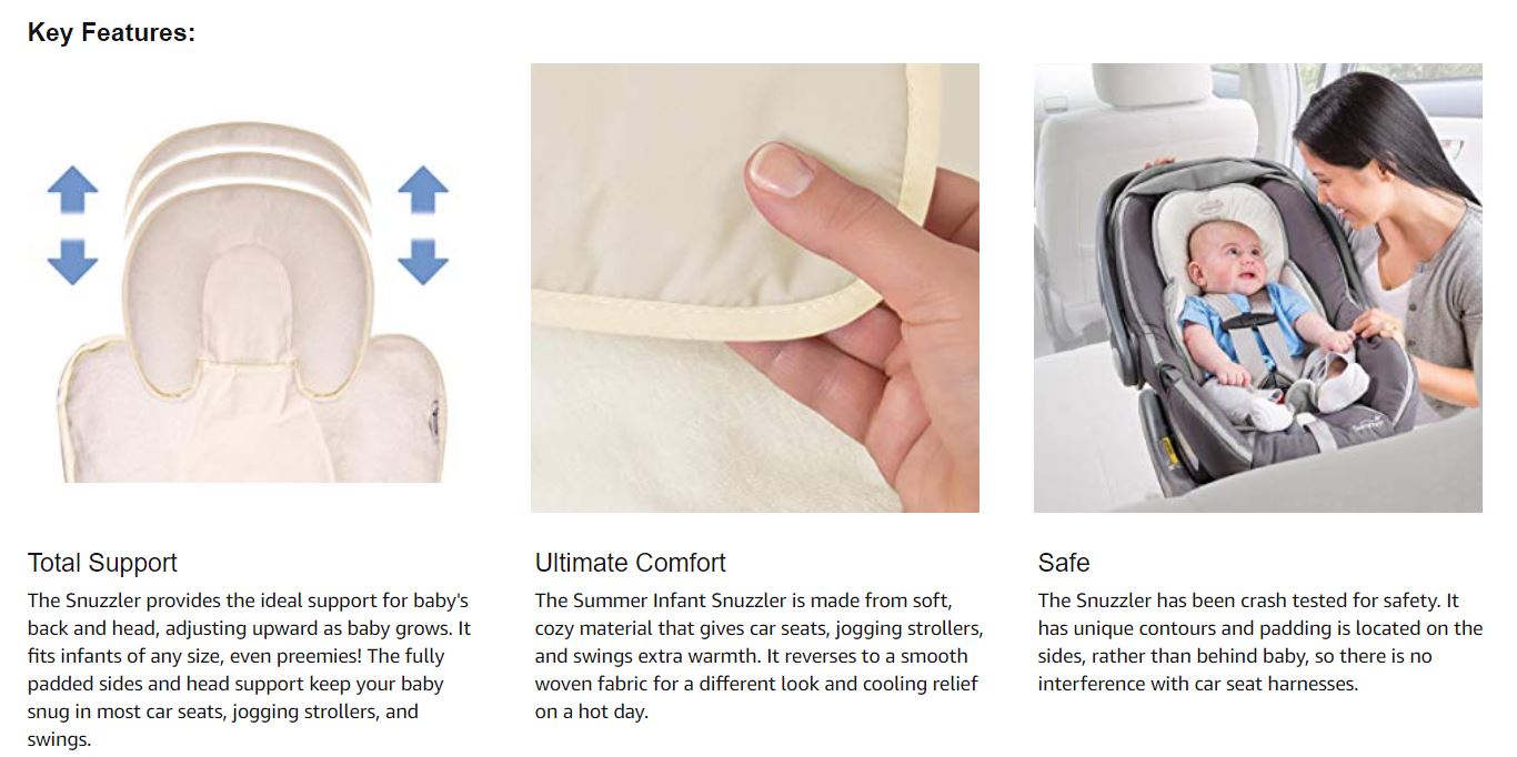 summer infant snuzzler safety