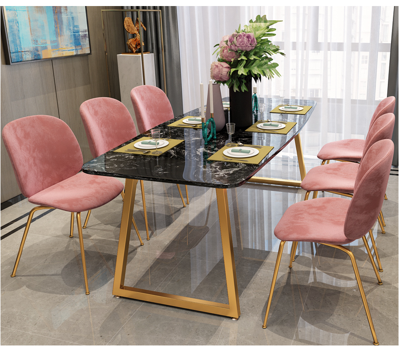 Buy Nordic family small-family marble dining table modern simple
