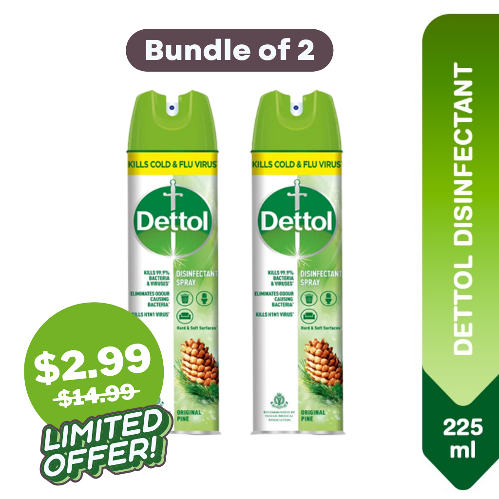 Buy [Clearance Sale] Bundle of 2 Dettol Disinfectant Spray Original