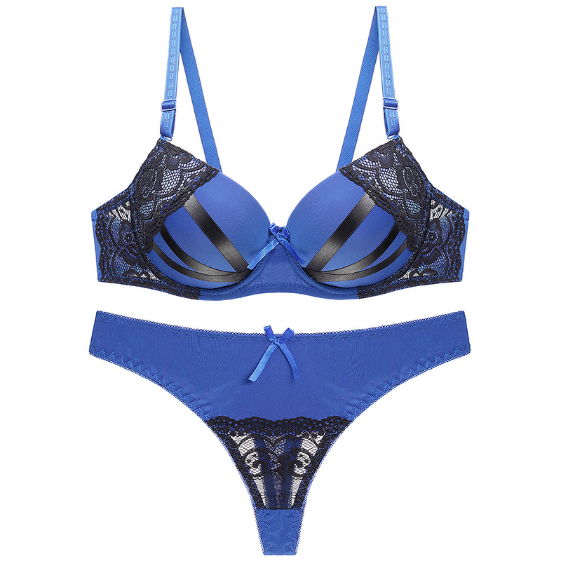 Buy Sexy Lingerie Thong Braid Push Up Bra Set Lingerie Intimates Women