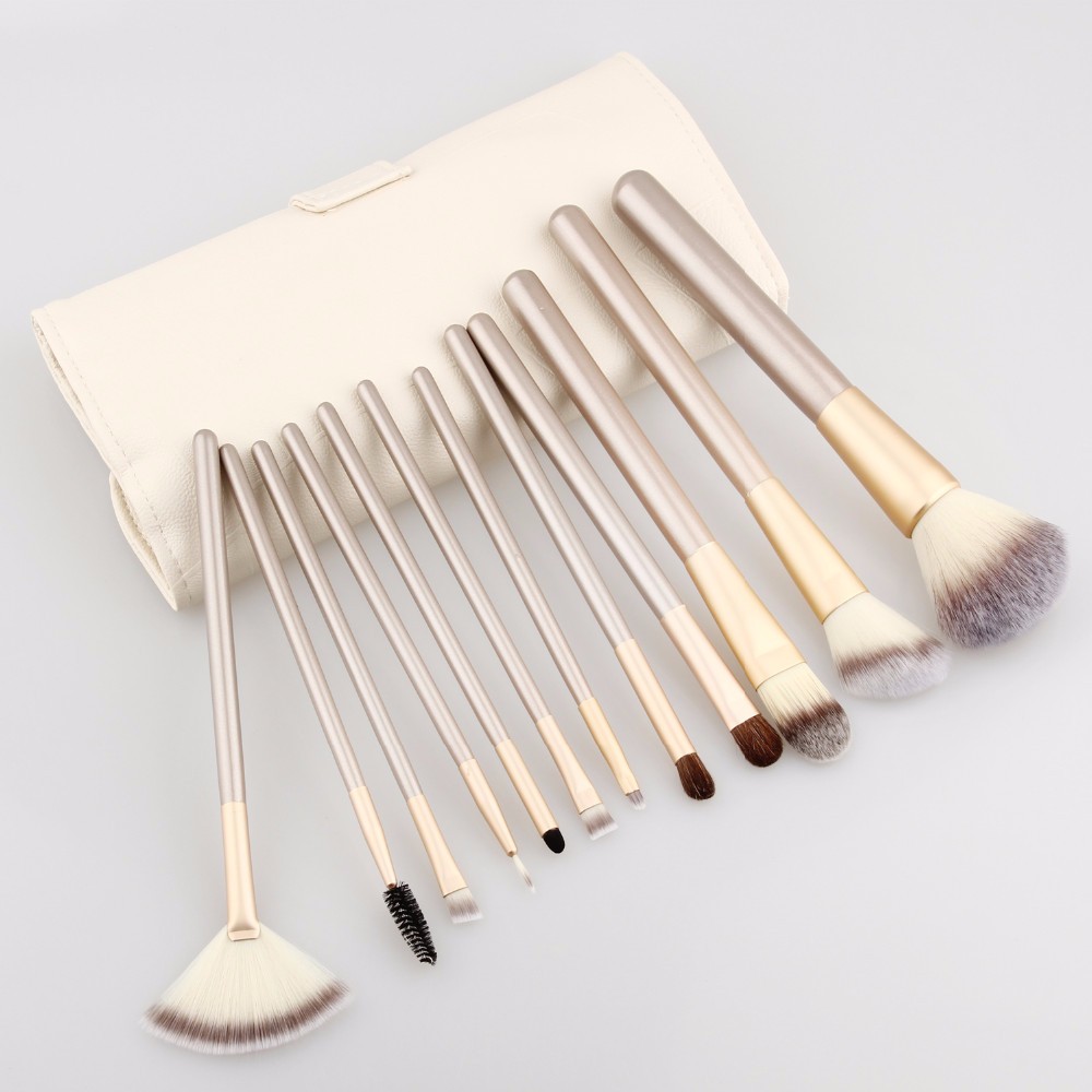 12 pcs pro makeup brushes