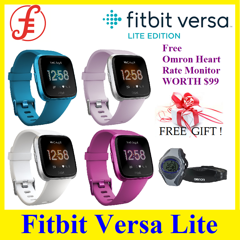 fitbit versa lite heart rate monitor